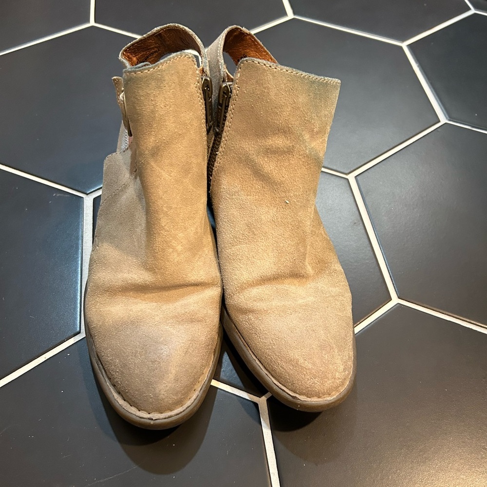 Born Tan Suede Booties